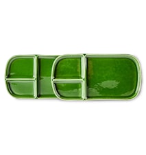 Emeralds Tarjoilulautanen 2-pakkaus 14 cm Keramiikka Vihreä