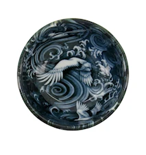 Japonism Crane skål 8,7 x 3,7 cm 95 ml, svart/blå