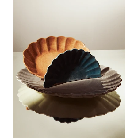 Oyster Skål 24 cm Mellan Grå