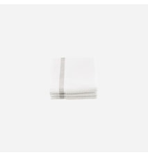 Waschlappen Weiß mit grauen Streifen 2er-Pack 30x30 cm