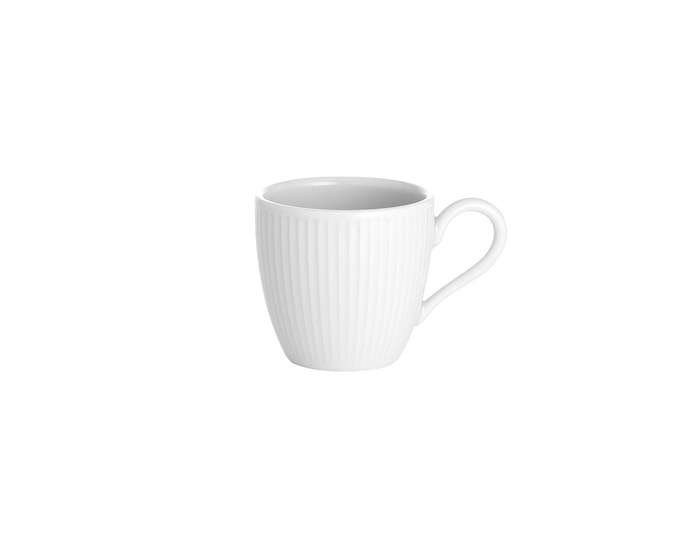 Pillivuyt Plissé Espressokopp 9 cl Vit
