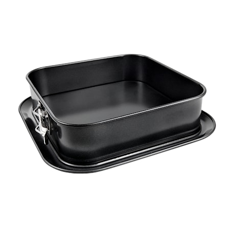 Rektangulær Springform med ekstra bred bund 24x24 cm