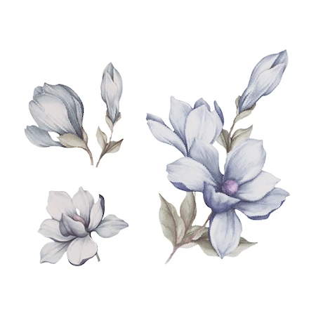 Väggdekoration Magnolia Flower Blue