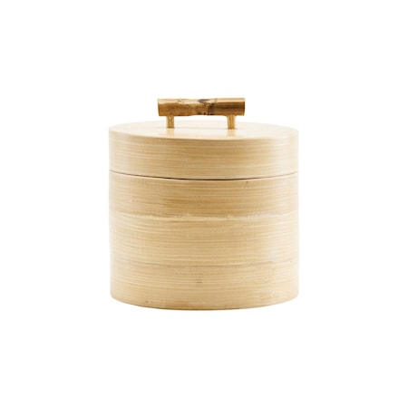 Förvaring m. lock Bamboo Ø12×10 cm