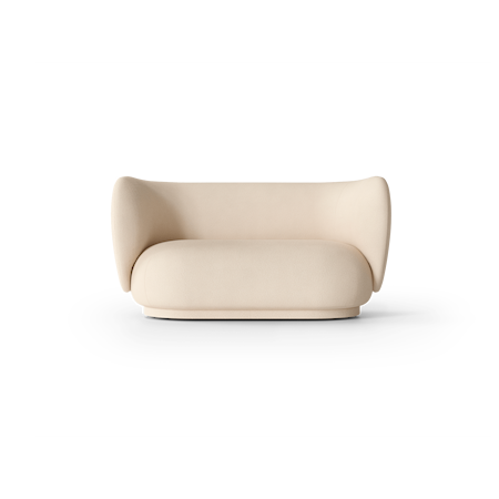 Rico Soffa 2-sits Borstad Benvit