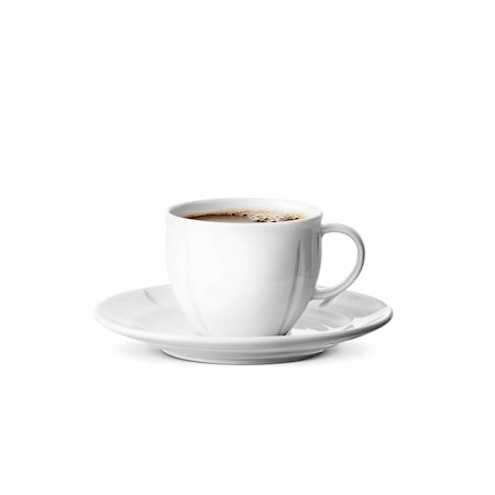 Grand Cru Soft taza de café con plato 28 cl blanco