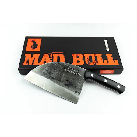 Mad Bull - Serbisk kockkniv 18cm svart handtag