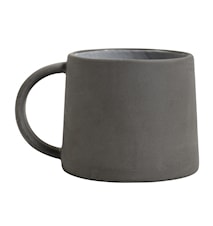 Stoneware mug black/white