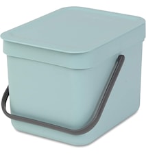 Papirkurv 'SORT & GO' Mintgrønn 6 L