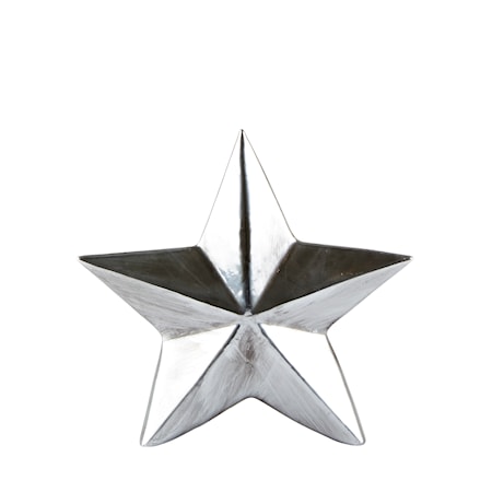 Stjärna Keramik Silver 14x15cm