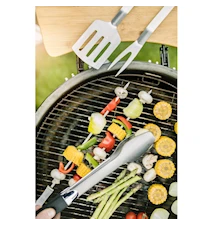BBQ sett 3 stk. Tang 50,2 cm, stekespade 51,5 cm, gaffel 52 cm rustfritt stål