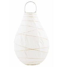 Lanterne Drop Ø 24 x 35 cm blanc