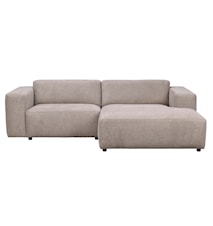 Willard Sofa 3-seters med Sjeselong Høyre Stoff Beige