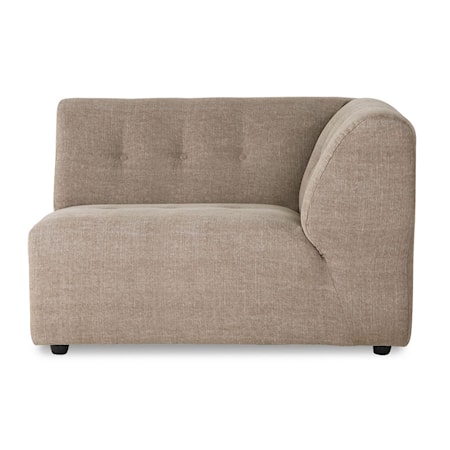 Vint couch: element höger 1,5-sits linen blend Taupe
