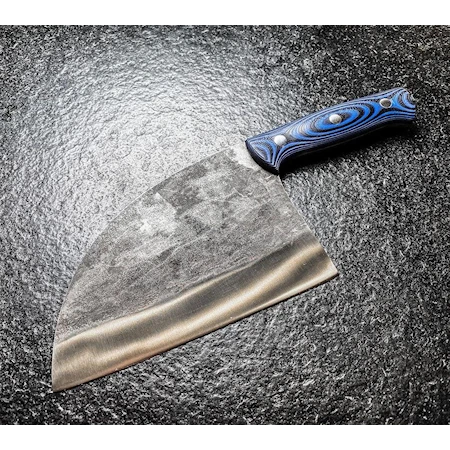 Mad Bull - Serbisk kockkniv 18cm marmor/karbon handtag
