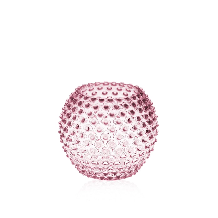 Hobnail Globe Maljakko 18 cm Vaaleanpunainen
