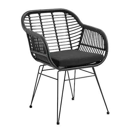 Havestol Flet 82x58 cm - Sort