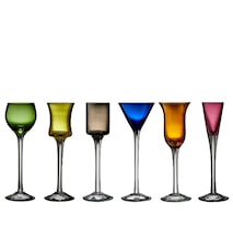 Dramglass blandede farger 6 stk.