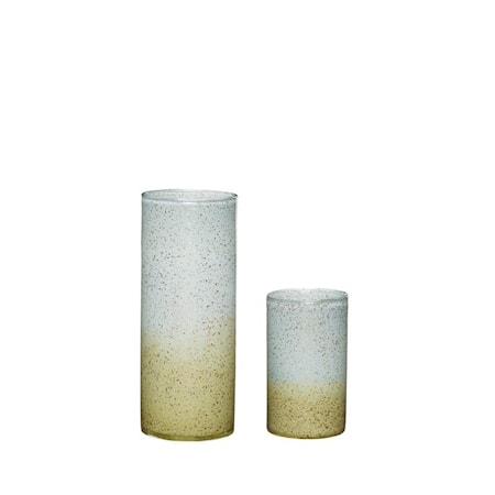 Hübsch Shimmer Vas set om 2 Blå/Glitter
