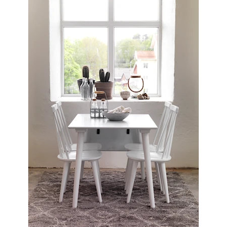 Table à rabat Lotta blanc 120 x 80 cm
