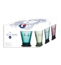 Abeille vannglass 26 cl 4-pakning forskjellige farger