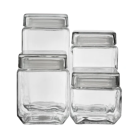 Glasburk Fyrkantig 1,6 liter 18x11,5 cm Glas Klar