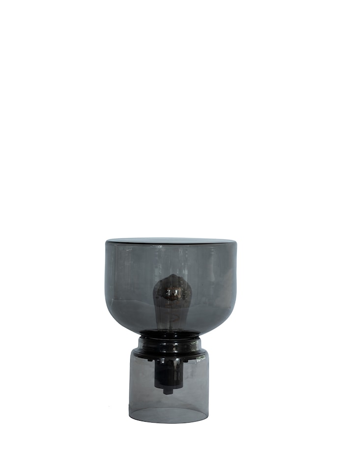 Grace Bordslampa Ø20x25,5 cm Glas Rökgrå