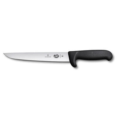 Styckningskniv med Näsa Rak Knivrygg Fibroxhandtag Svart 20 cm