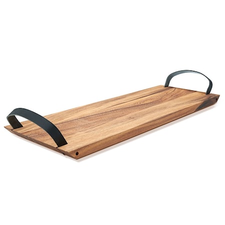 Ironwood Gourmet serveringsbricka med Läderhandtag 62 cm