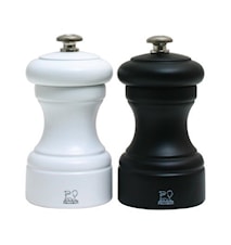 Bistro Salt- & pepparkvarn vit & svart 10 cm