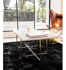 Ninety Table XL - Carrara marmor/rostfritt stål H40 cm
