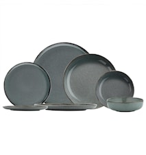 Porcelain Tableware Set 24 Pieces Grey