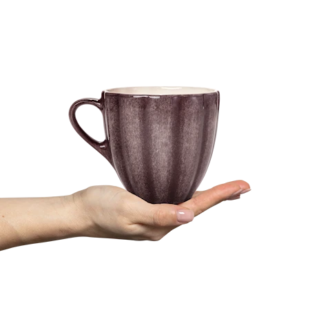 Oyster Mugg 60 cl 11 cm Keramik Plommon