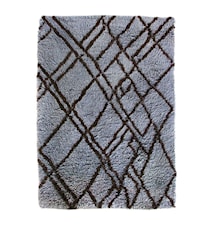 Woolen berber Teppe Grey/Blue 180x280 cm