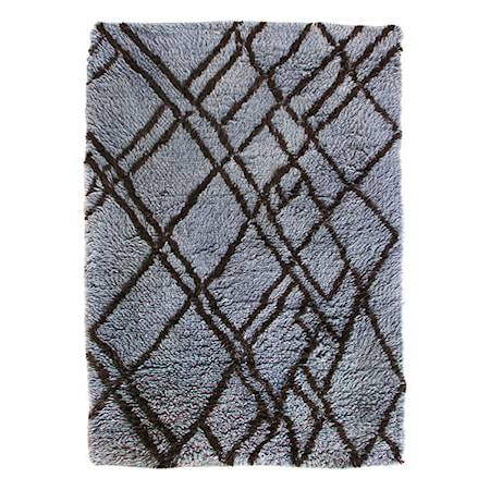 Woolen berber Matta Grey/Blue 180x280 cm