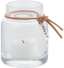 Kerzenglas mit Lederband Ø 5cm