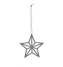 Christmas hanger, star, grey/silver