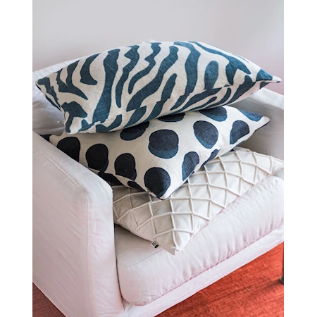 Zebra Kuddfodral 100% Linen Himmelsblå 50x50cm