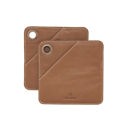 Grytelapp 2st Square 20x20 cm - Brun