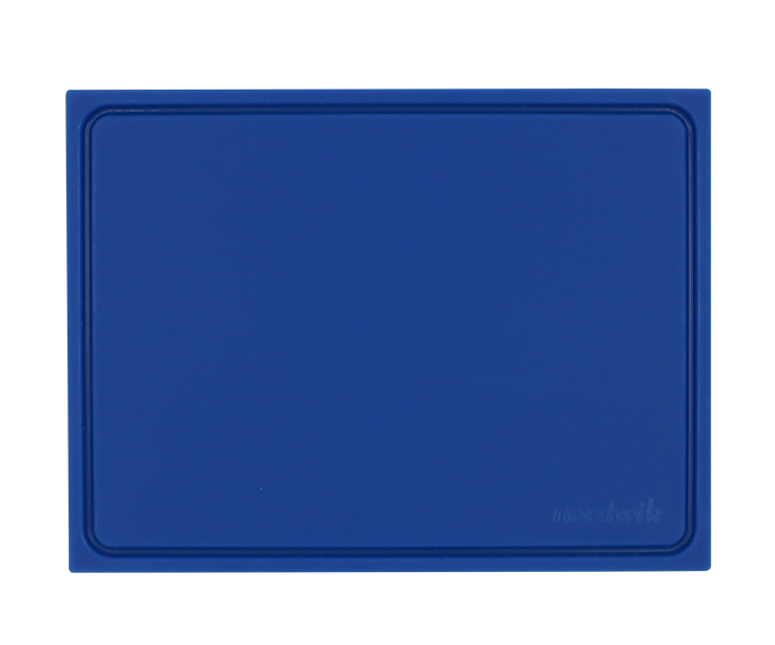 HDPE Skjærebrett med renne 40 x 30 cm Blå