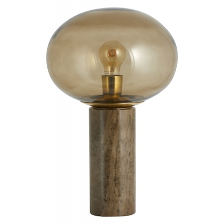 Bes Bordslampa Smoked Med Marmor