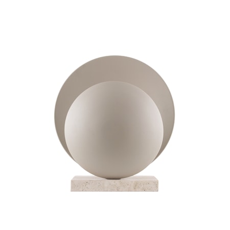 Orbit Bordslampa 32 cm Beige/Travertin