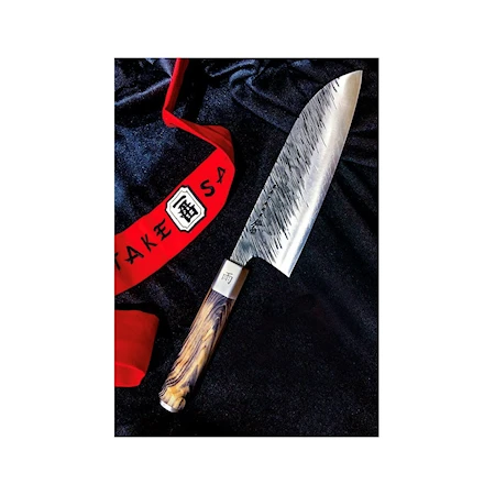 Ame Santoku-Messer, Griff aus kanadischer Lärche 18 cm
