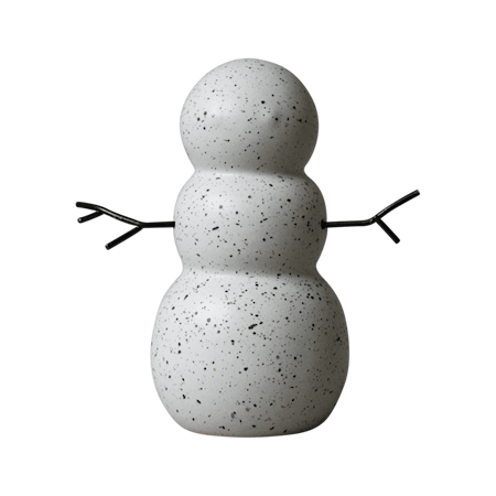 Snowman Snögubbe S Ø7x11 cm Keramik Prickig