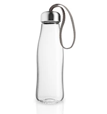 Trinkflasche Glas 0,5 l Taupe