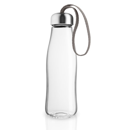 Trinkflasche Glas 0,5 l Taupe