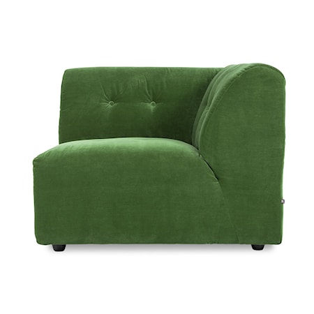 Vint couch: element höger Grön