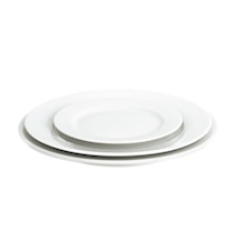 Sancerre tallerken flat hvit, Ø 17 cm