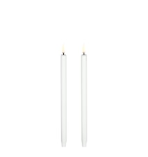 LED-Kruunukynttilä 2-pakkaus 1,3 x 27,8 cm Valkoinen
