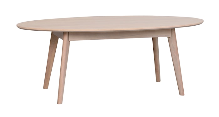 Yumi Soffbord Ovalt Vitpigmenterad Ek 130x65 cm